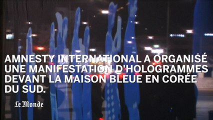 Corée du sud : une manifestation d'hologrammes pour la liberté d'expression