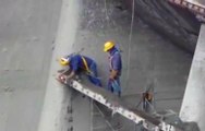 Construction Fail Leaves Workers Dangling