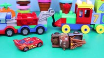 Peppa Pig with Toy Duplo Lego Cars and Batman with Spiderman and Disney Cars Lightning