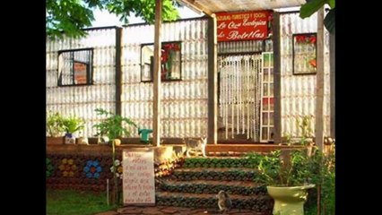 Домики из пластиковых бутылок