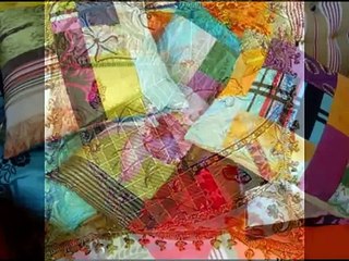 Подушки из лоскутков ткани