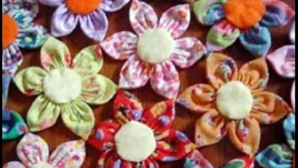 Резинки для волос из лоскутков ткани