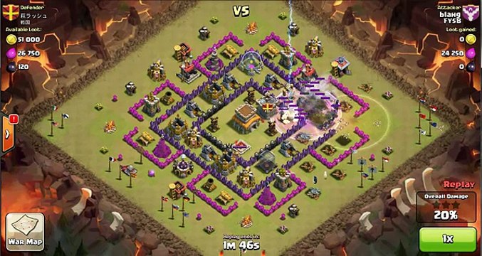 Clash of Clans TH8 vs TH8 Golem, Wizard & Pekka (GoWiPe) Clan Wa(1)
