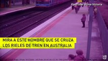 Vea cómo este tren casi le pasa por encima a un hombre en Australia