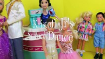 DisneyCarToys Frozen Kristoff Jr School Crush School Dance PART 3 Anna, Elsa Kristoff Barbie