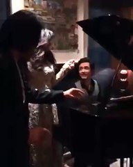 Ali Zafar singing after yesterday Match with Chitrangada Singh and Rameez raja !