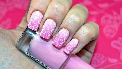 Easy Floral Stamping Nail Art Tutorial - Дизайн ногтей с цветами на 8 марта