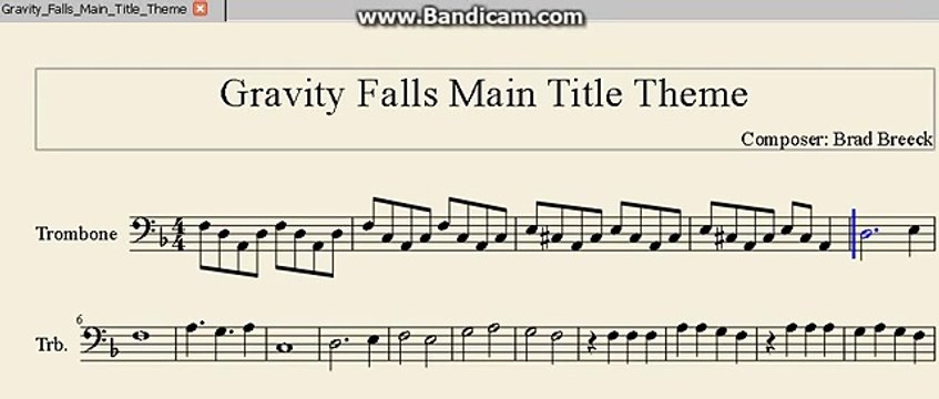 Gravity Falls Main Title Theme On Trombone Dailymotion Video