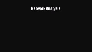 Read Network Analysis Ebook Free
