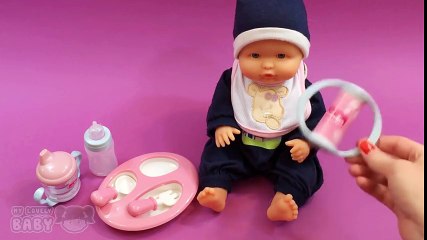 Baby Doll Feeding and Playing with Real Baby Food!