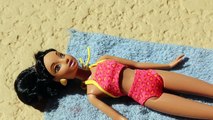 DisneyCarToys Barbie ICE BUCKET CHALLENGE FAIL Icy Frozen Jasmine Doll Parody