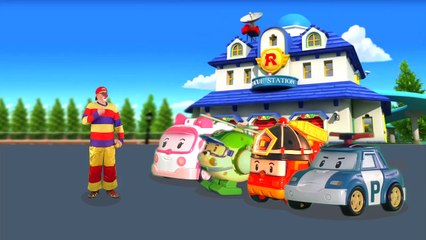 Toy Cars Clown ROBOCAR Rescue Team ARMY PARADE! (Funny Videos for Kids) vidéo