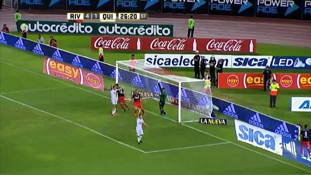 Gol de Alario. River 5 Quilmes 1. Fecha 1. Primera División 2016