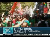 teleSUR informa sobre protestas contra despidos masivos en Argentina