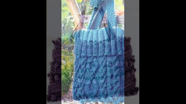 Вязаные сумки спицами