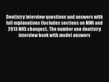 [PDF] Dentistry interview questions and answers with full explanations (Includes sections on