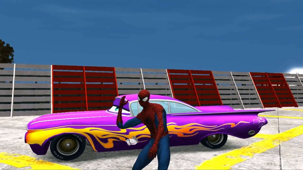 Spiderman et Cars de Cars 2 font la course à laéroport | Comptines pour enfant