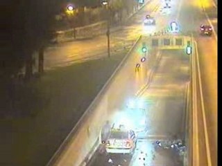 Moto choc avec les flics