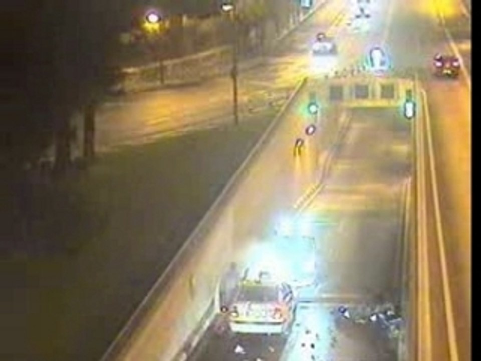 Moto choc avec les flics