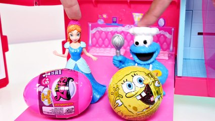 Surprise Egg Hunting with Disney Frozen Princess Play Doh Peppa Pig Giant Kinder Surprise Maxi Eggs