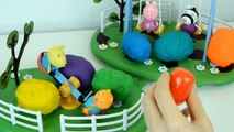 Play doh surprise eggs Peppa pig frozen toys angry birds egg