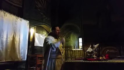 Manastirea Brebu   Fragment Sf  Liturghie Zi de rand   2   Pr  Cristian (1024p FULL HD)