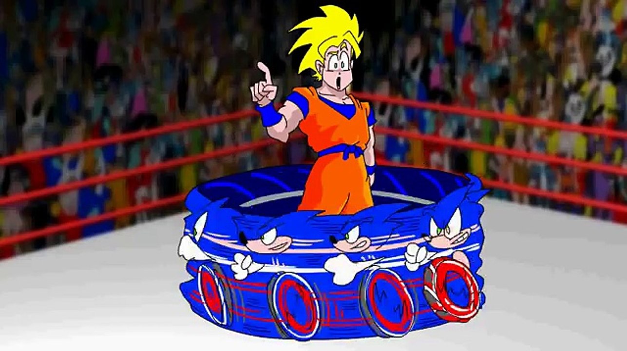 SONIC vs GOKU vs NARUTO! (Sonic The Hedgehog vs Dragon Ball Super vs Naruto)  CARTOON FIGHT ANIMATION 