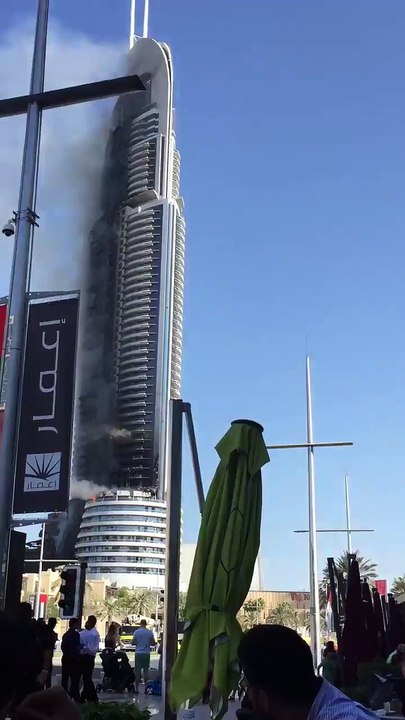 Dubai Skyscraper On Fire