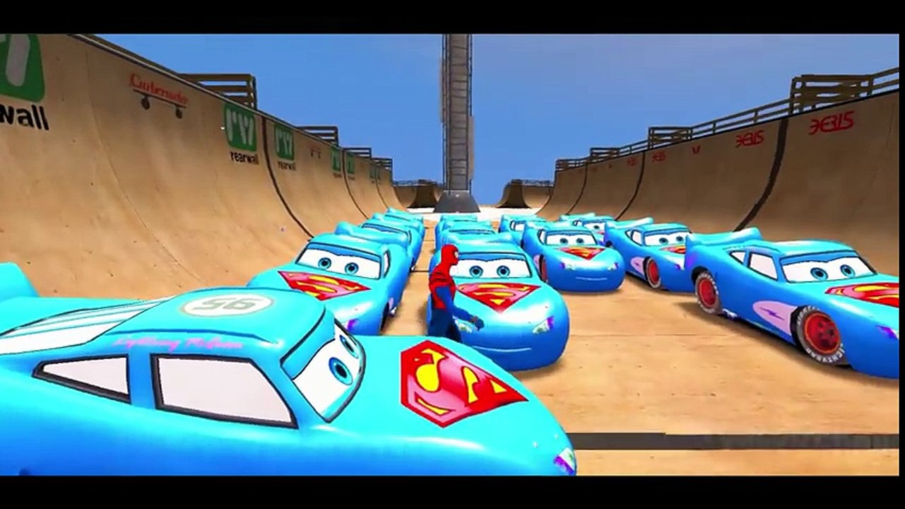 [ EPIC SMASH PARTY ] SPIDERMAN will smash Custom Superman McQueen Cars ! 1080p
