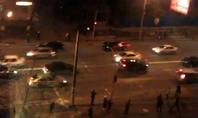 БТР по улице Киквидзе 18.02.2014