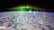 Astronaut Tim Peake Snaps Photo As The ISS Heads Out Of A Glowing, Green Aurora