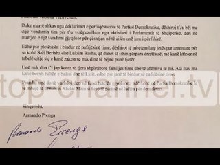 Armando Prenga tërhiqet nga Kuvendi - Top Channel Albania - News - Lajme