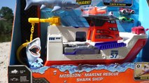 БОЛЬШОЙ КОРАБЛЬ с АКУЛОЙ и МАШИНАМИ Игровой набор MATCHBOX Mission Marine Rescue Shark Ship Play Set