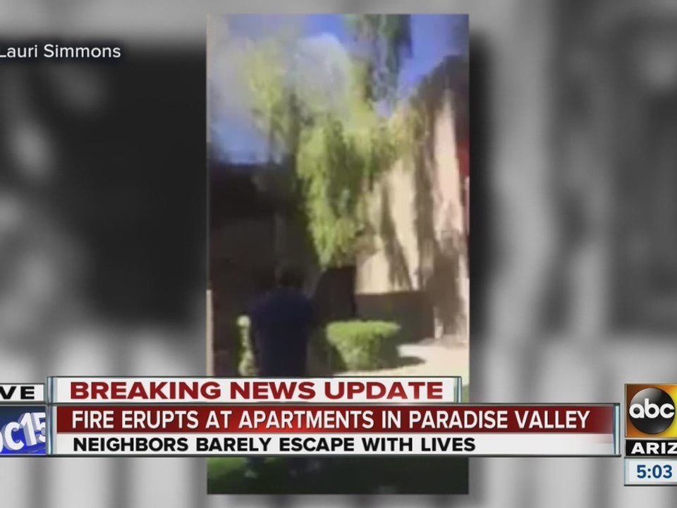 Fire erupts at apartments in Paradise Valley - video Dailymotion