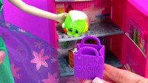 Queen Elsa Disney Frozen Fever Barbie Doll Refrigerator Shopkins Season 2 12 Pack Unboxing