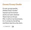 Goosey Goosey Gander | Nursery Rhymes Songs With Lyrics and Action | Poems For Kids Lyrics
