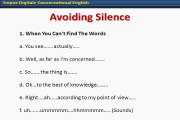Learn English Language and understand basic English speaking in Urdu   9. Avoiding silence