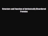 [PDF] Structure and Function of Intrinsically Disordered Proteins Download Full Ebook