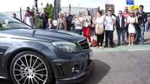 MERCEDES C63 AMG WHAT A SOUND AT GUMBALL 3000 RALLY MANCHESTER UK 2014 06 08