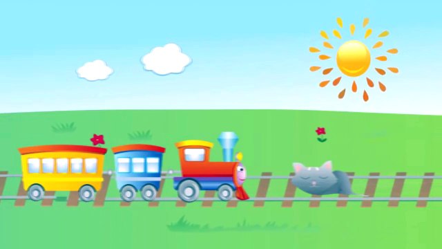 Детские Песни - Паровоз по рельсам мчится на пути котёнок спит.