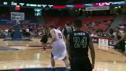 5'11 college basketball player Keifer Sykes skies for 2 dunks  He looks like he's using a trampoline