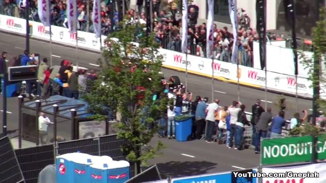 16-year-old Max Verstappen crashes F1 car during demonstration event in Rotterdam