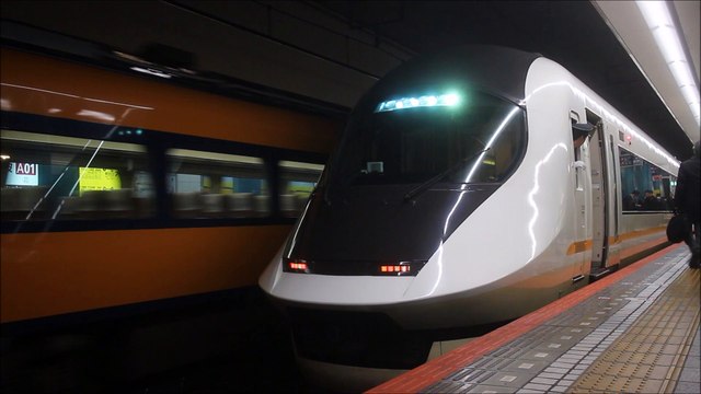 近鉄21020系 特急名古屋行き・12400系+30000系 大阪難波駅到着・発車