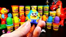 20 Surprise Eggs Play Doh Kinder Surprise Egg Toys Disney Cars Angry Birds Despicable Me Spongebob