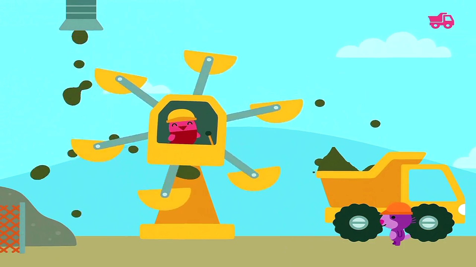 ⁣Мультик Саго Мини грузовики и экскаваторы - Sago Mini Trucks and Diggers Big Trucks for Kids