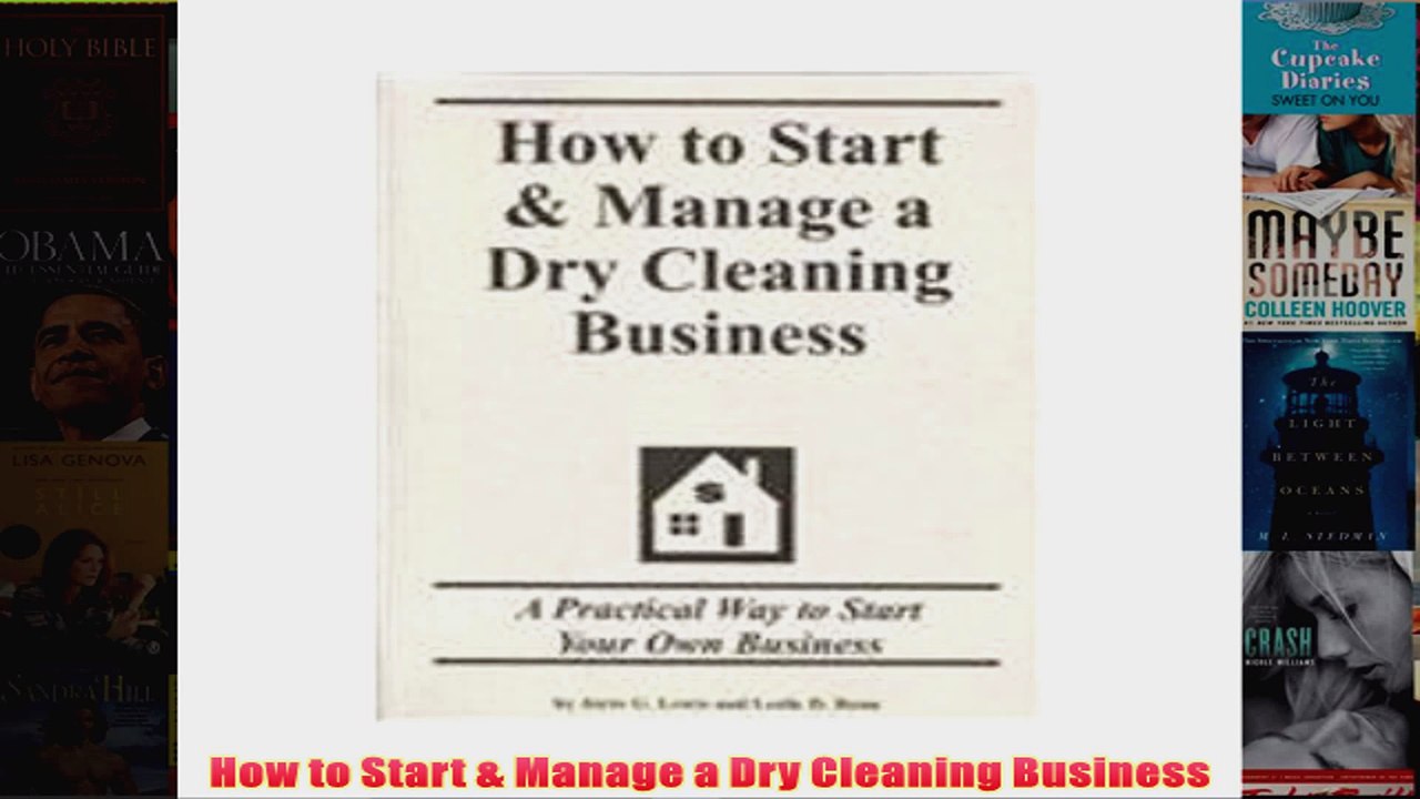 Download PDF  How to Start  Manage a Dry Cleaning Business FULL FREE
