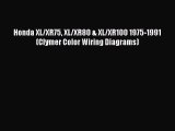 Download Honda XL/XR75 XL/XR80 & XL/XR100 1975-1991 (Clymer Color Wiring Diagrams) Free Online