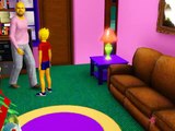 The Simpsons - Hugo gets in BIG trouble (The Sims 3)