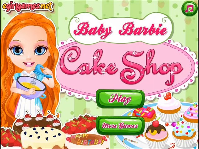 Lets Play Baby Barbie Cake Shop New Cooking Game Episode-Baby Barbie Games  Online - video Dailymotion