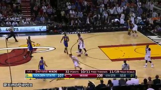 Stephen Curry's Clutch 3-Pointer - Warriors vs Heat - February 24, 2016 - NBA 2015-16 Season
